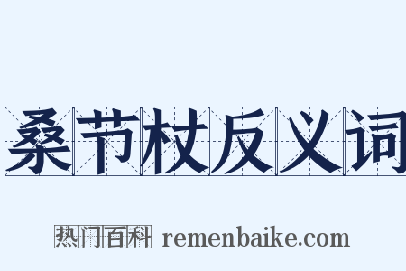 桑节杖反义词是什么意思的图片